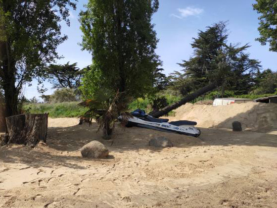 Plage de sable pour accueillir le Cconcept Gillou Fiesta près du Moutier-en-Retz